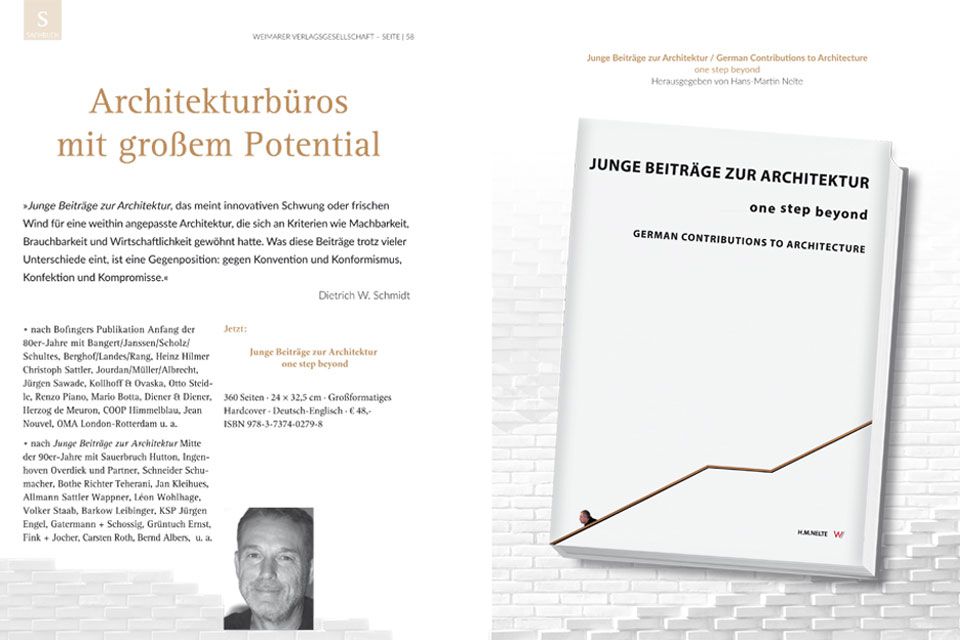 Wir freuen uns über eine Publikation in “Junge Beiträge zur Architektur”. Wir freuen uns über eine Publikation in “Junge Beiträge zur Architektur”.