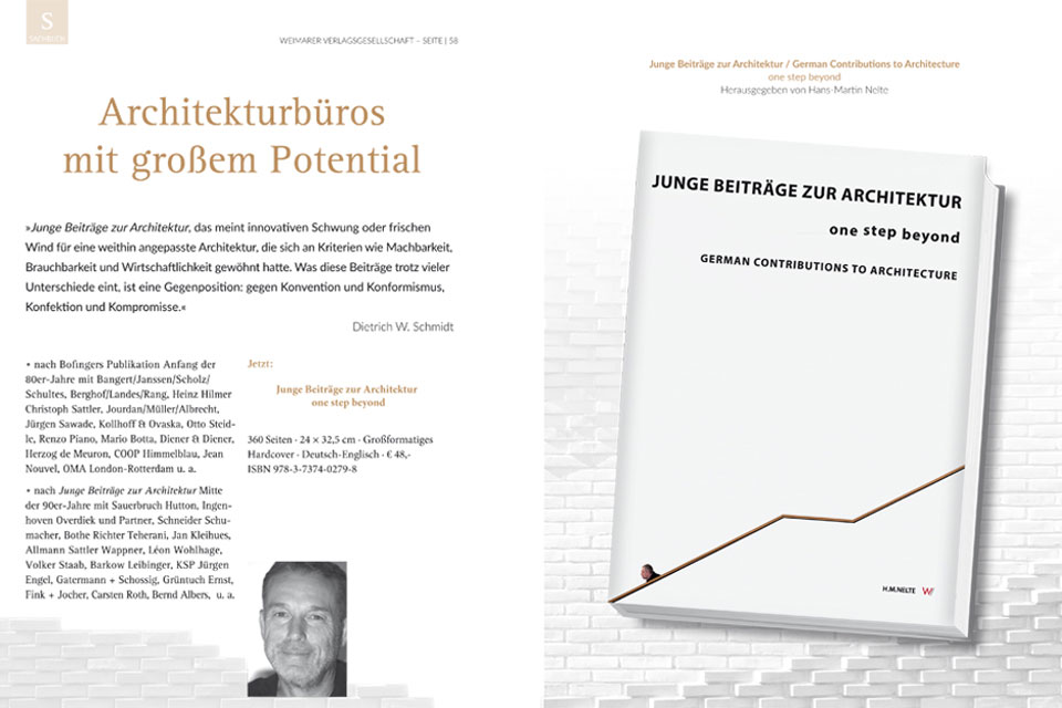 Wir freuen uns über eine Publikation in “Junge Beiträge zur Architektur”. Wir freuen uns über eine Publikation in “Junge Beiträge zur Architektur”.